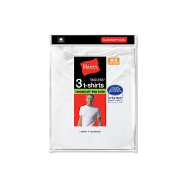 Hanesbrands 3PK LG WHT Crew TShirt 2135L Zoro